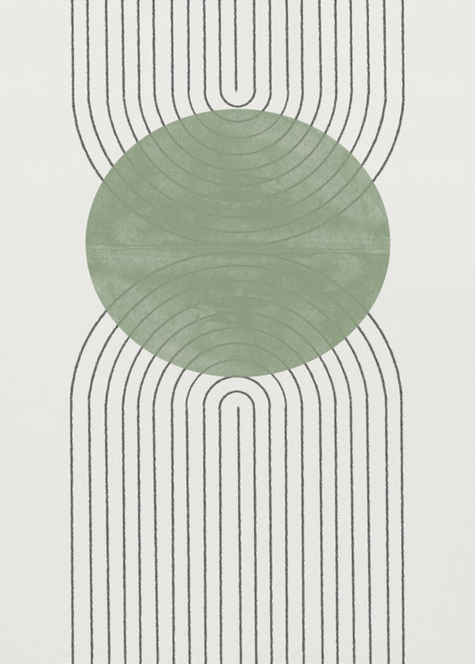 Green Moon No2. | Canvas