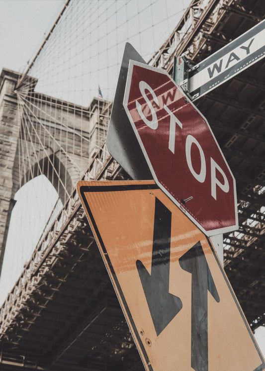 Brooklyn Bridge-stoppet | Lerretsbilder