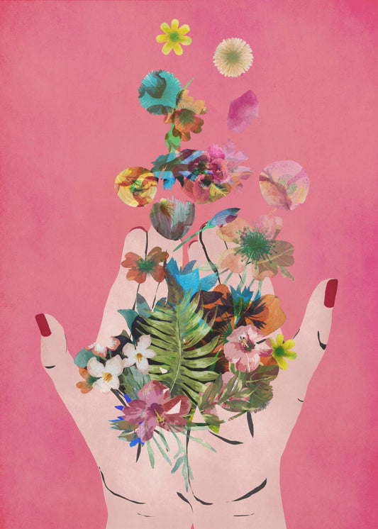Frida's Hand's (Roze Versie) | Canvasprints