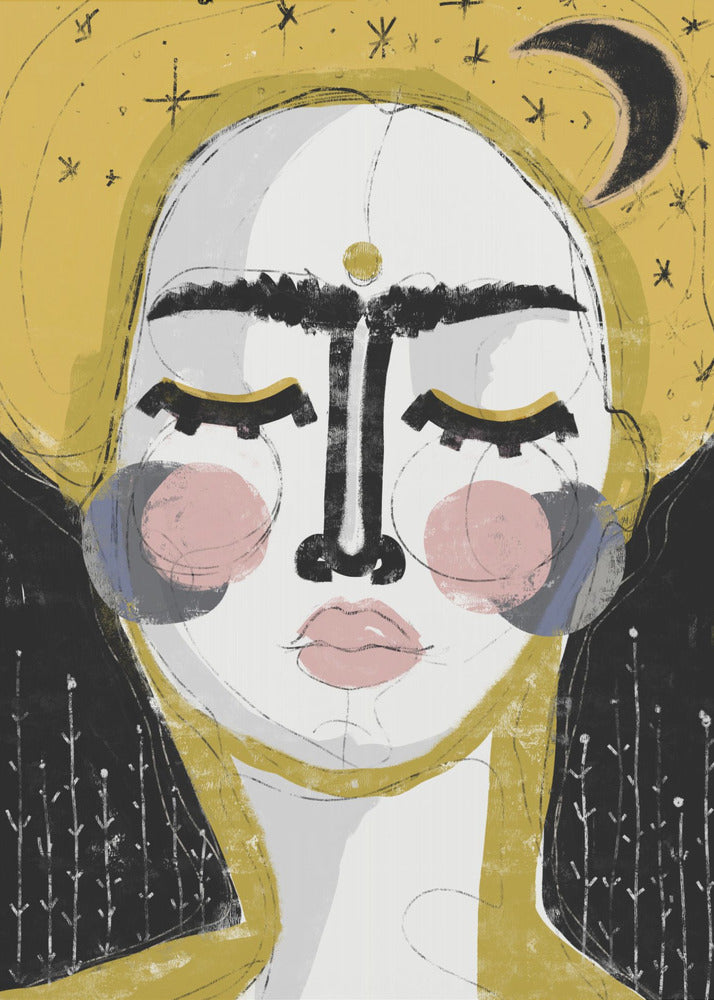 Die Göttin der Nacht | Poster - Kunstdruck