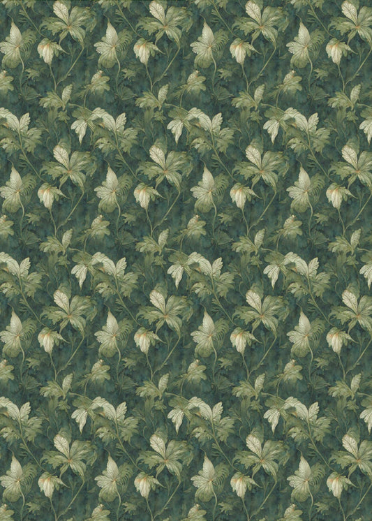 Wandteppich mit grünen Blüten | Poster