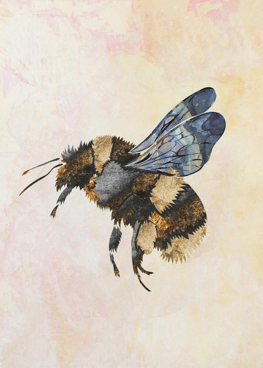 Grunge Watercolour Bee | Canvas