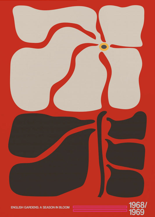 Engelska trädgårdar Röd | Poster