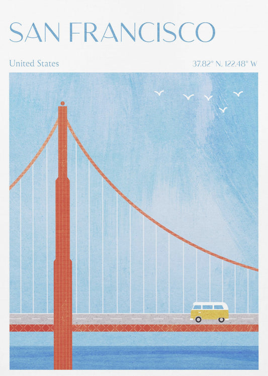 San Francisco, Golden Gate-bron | Canvas