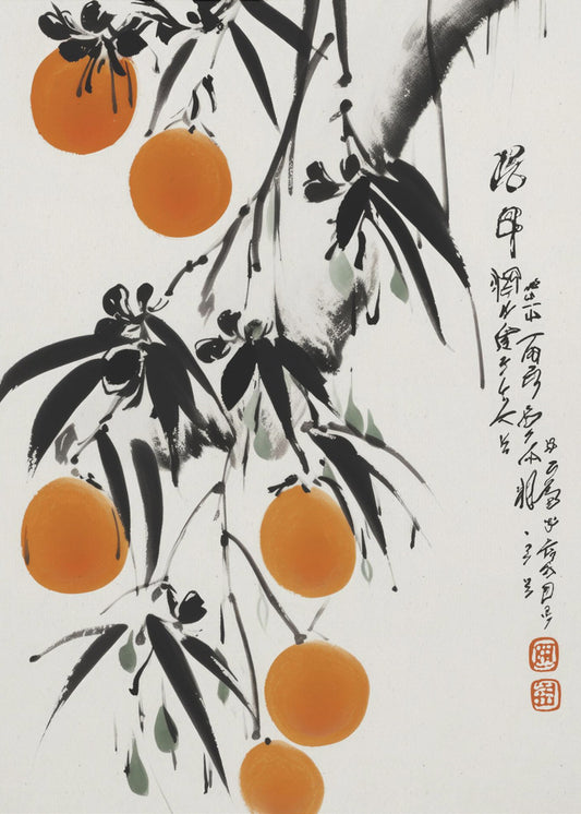 Japanische Orangen | Poster - Kunstdruck
