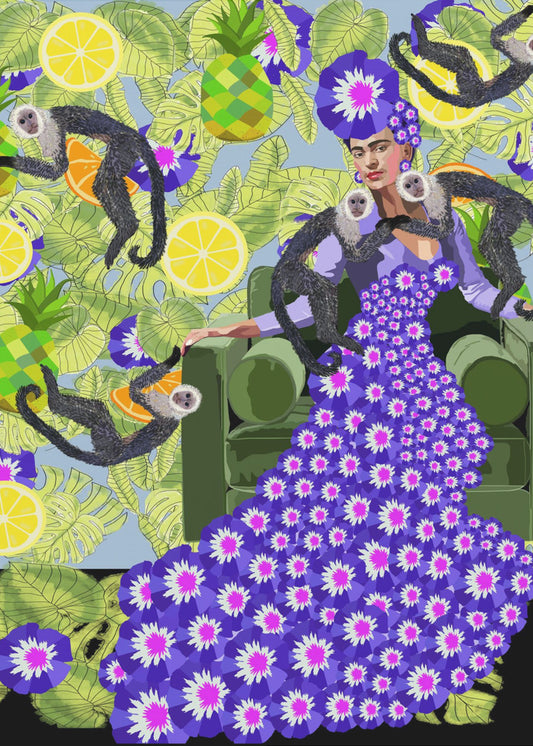 Frida dans le jardin | Tableaux sur Toile