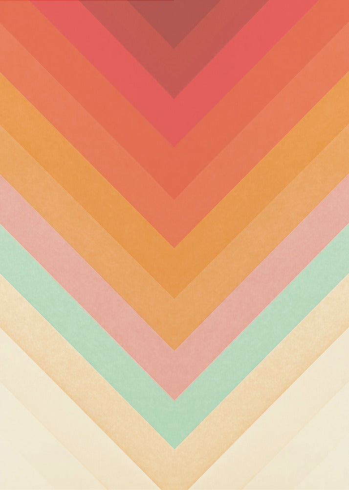 Regenbogen-Chevrons | Leinwand