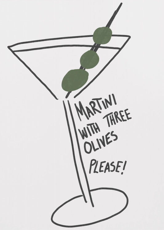 Oliven Trio Martini | Lerretsbilder