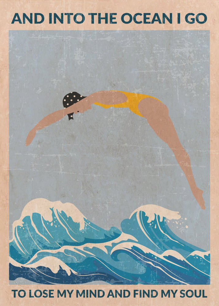Into the Ocean (blau) Standard-Wandkunst | Poster
