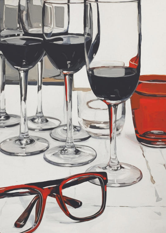 Still Life With Red Glasses | Poster