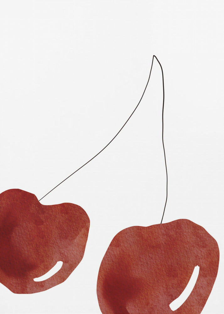 Cerezas aisladas | Posters  - Impresiones de Arte