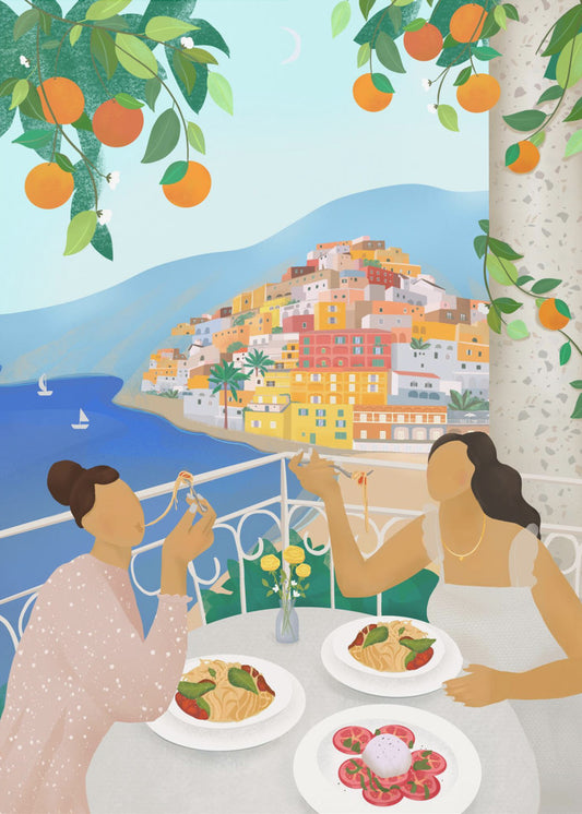 Girls in Positano | Canvas