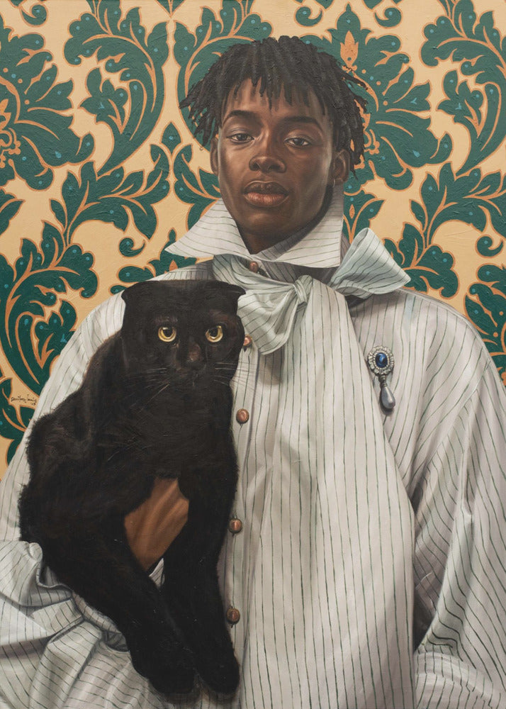 Signore con gatto | Stampe su Tela