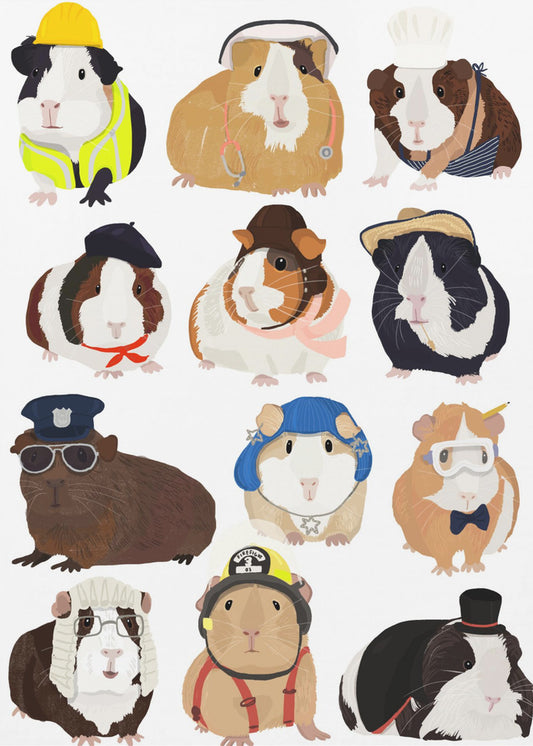 Guinea Pig Working Hr | Canvas