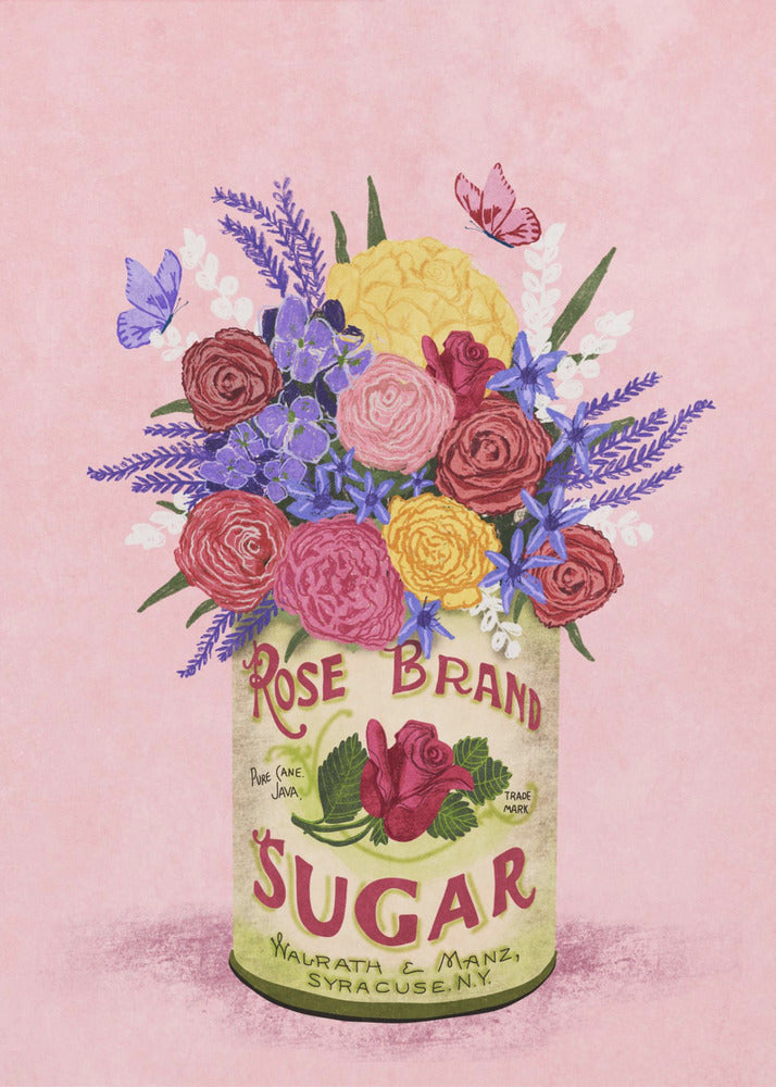 Blomster i en vintageboks | Lerretsbilder