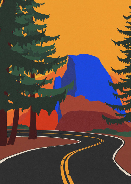 Clacier Road With Half Dome | Canvas