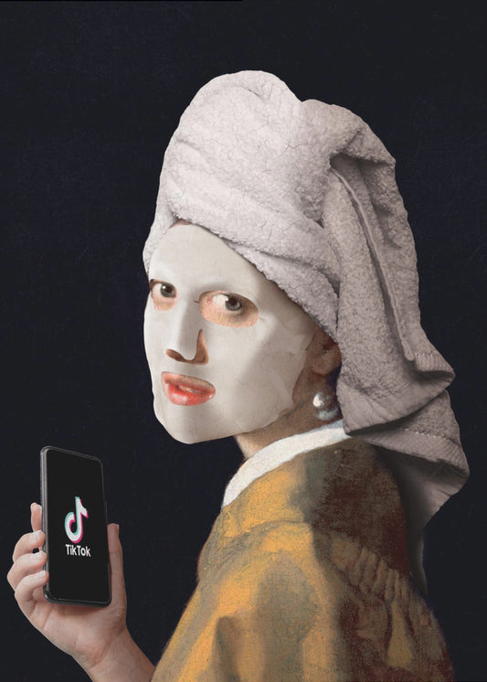 Flicka med TikTok | Poster