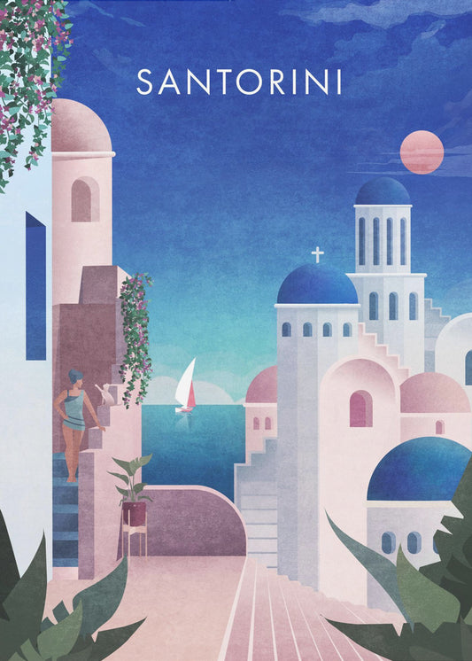 Santorini Text.png | Leinwand-Bilder