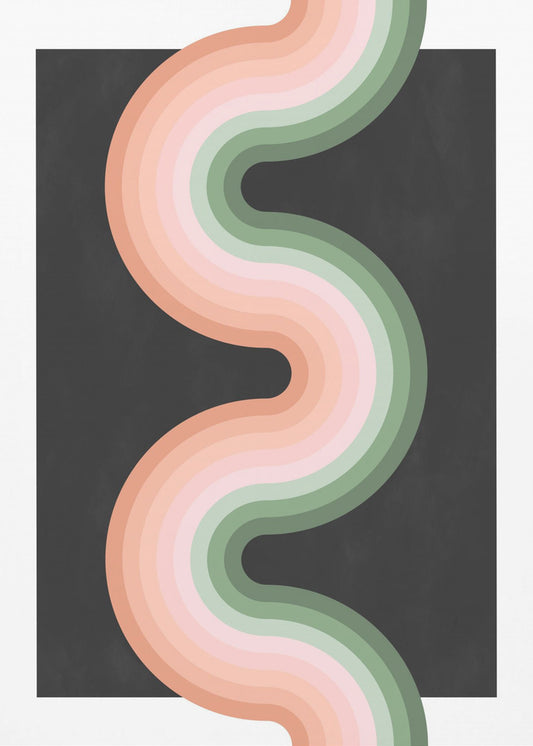 Wavy Pattern With Layered Pastel Tones | Canvas