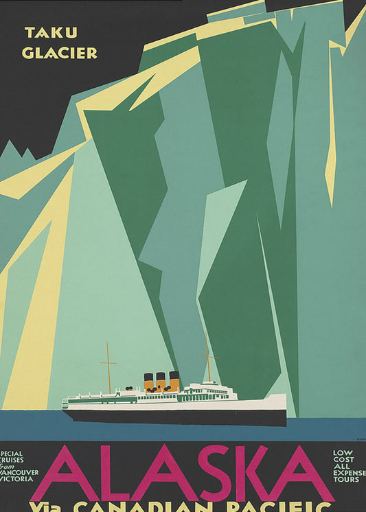 Alaska Via Canadian Pacific. Taku Glacier - No Border | Canvas
