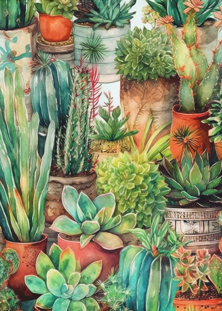Succulents and cactus 13 POTTED FLORALS | Canvas