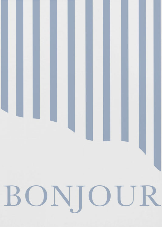 Bonjour Streifen | Poster