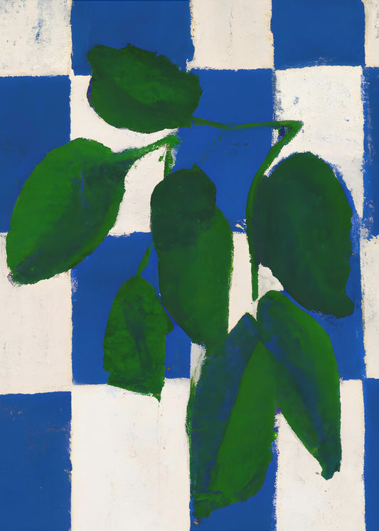 Checkered Greenery | Canvas