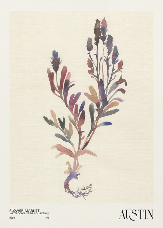 Watercolor print collection. Flower market - Austin | Poster