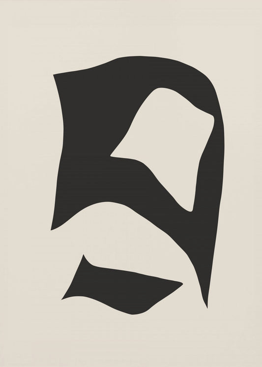 Distorted Black Cut Out | Canvas