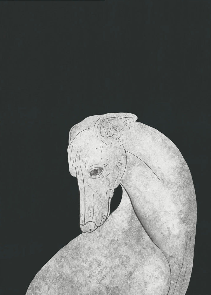 Lévrier noir et blanc | Tableaux sur Toile