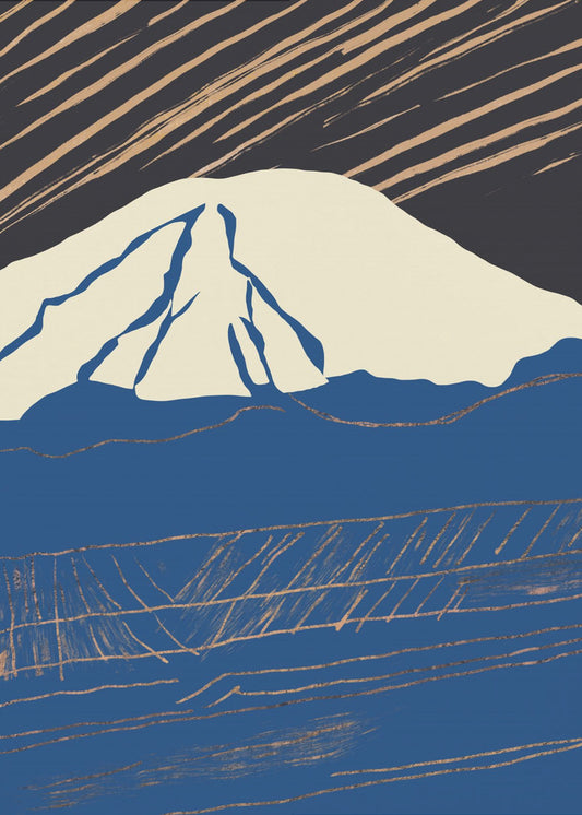 Snowy Mountain Glow | Canvas