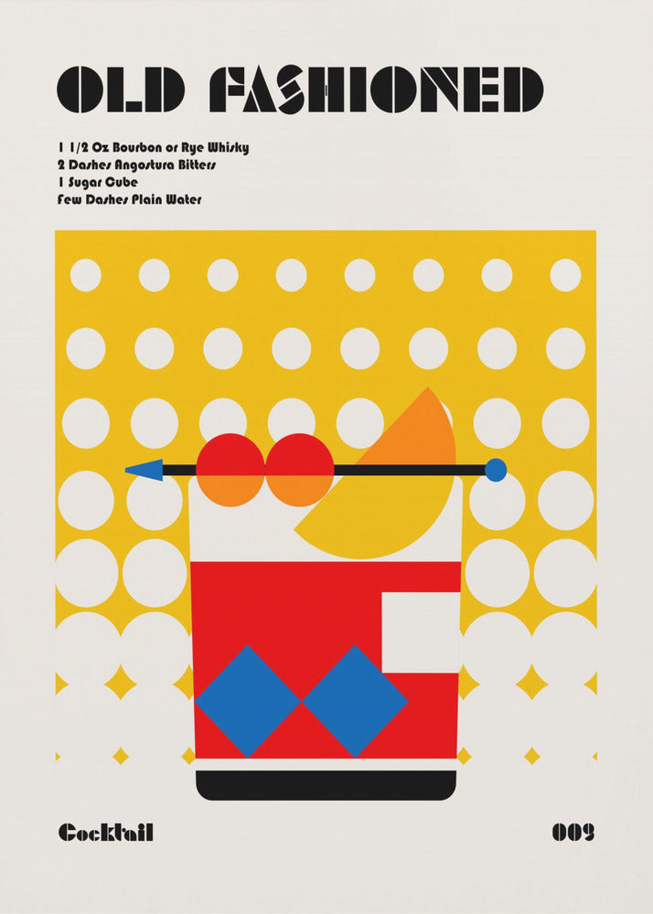 Gammaldags Bauhaus-cocktail | Poster