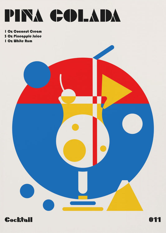 Pina Colada Bauhaus Cocktail | Poster