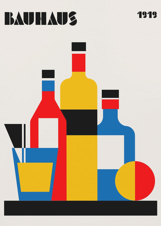Bauhaus Wine Print | Poster
