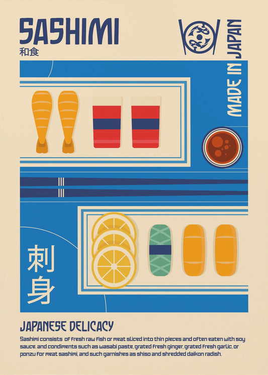 Sashimi Japanese Food Print | Canvas
