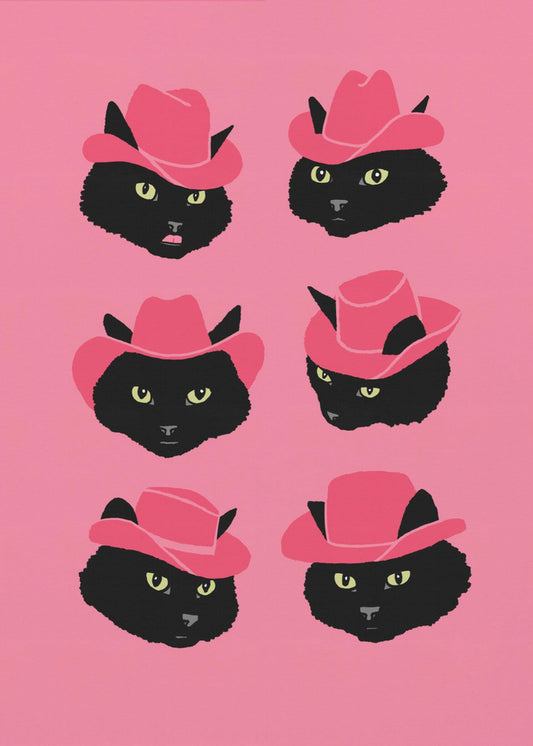 Marcy, die Cowgirl-Katze | Leinwand-Bilder