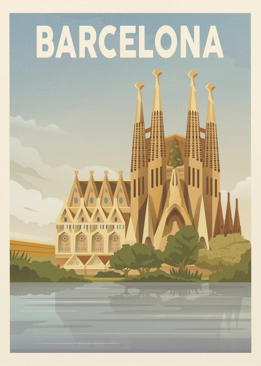 Barcelona Travel Print | Canvas