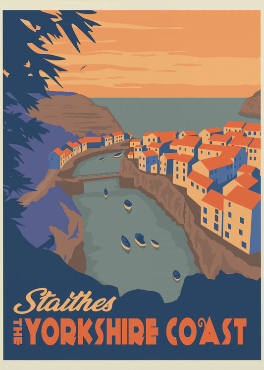 Staithes Yorkshire Travel Print | Canvas