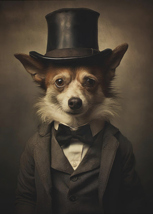 Hund im Anzug | Leinwand-Bilder