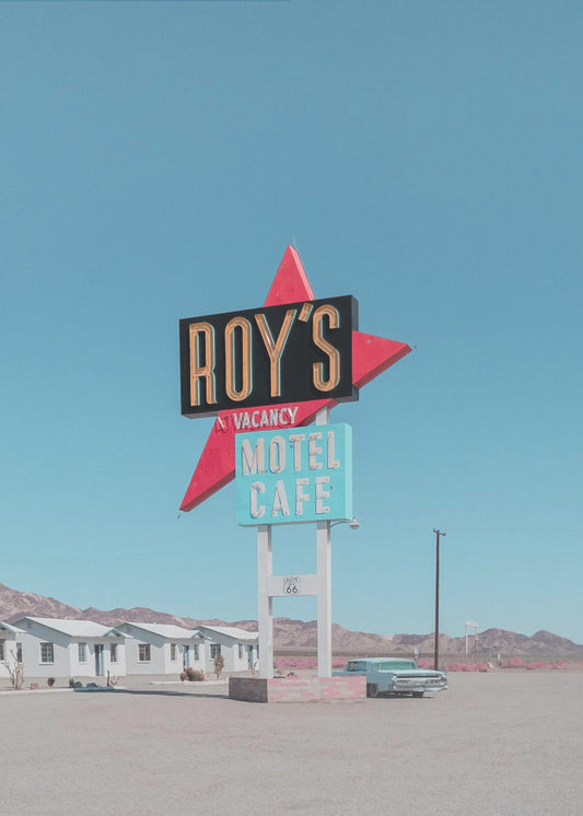 Roy&#039;s Motel Cafe Retro Sign | Canvas