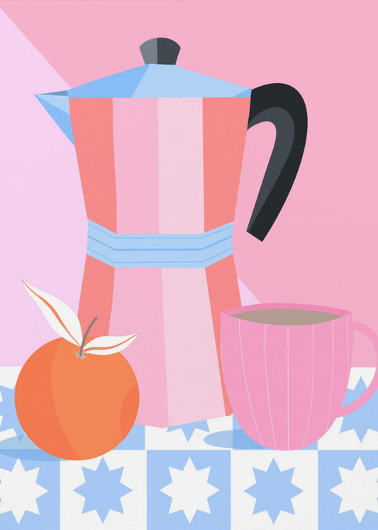 Stillleben mit Moka-Kanne | Poster