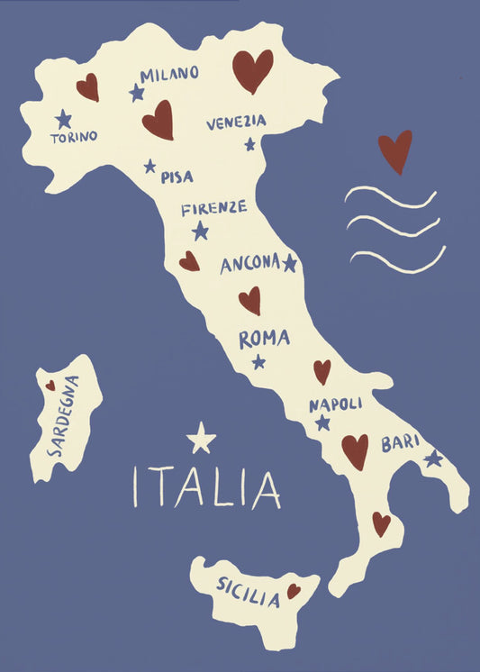 Italiy Map | Canvas
