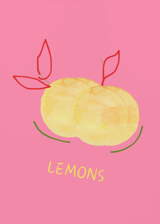 Citroner i rosa | Poster