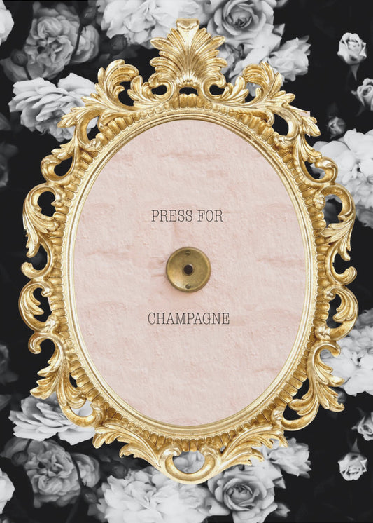 Champagnedarkfloral Ratio2x3 | Poster
