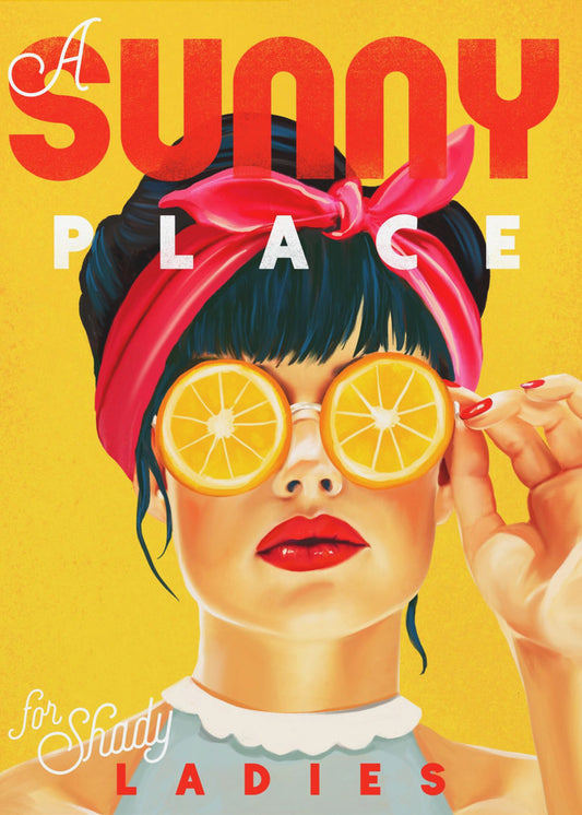 Ein sonniger Ort für schattige Damen Orange Pinup Art | Poster