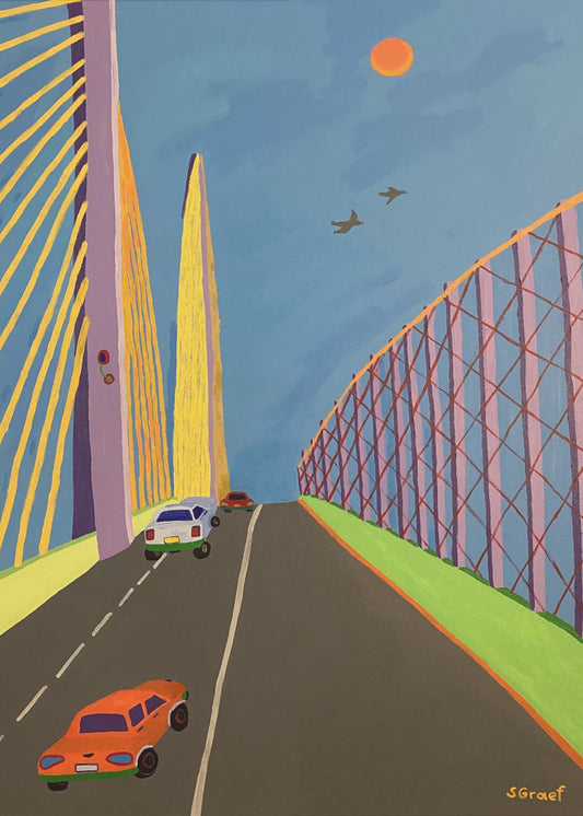 Driving Over the Sunshine Skyway Bridge | Canvas