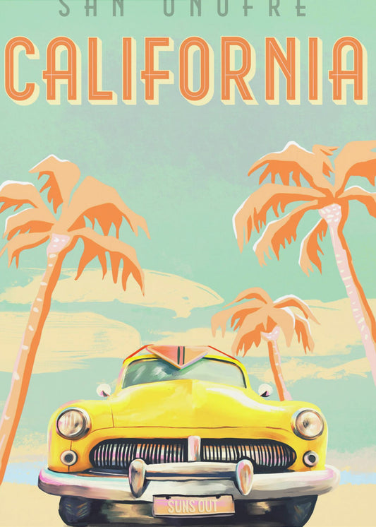 California Surf Poster | Canvas