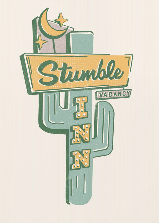 Stumble Inn Southwestern Roadside Motel Art | Canvas
