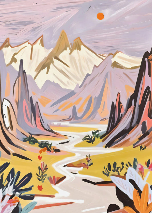 Lavender Mountains | Canvas