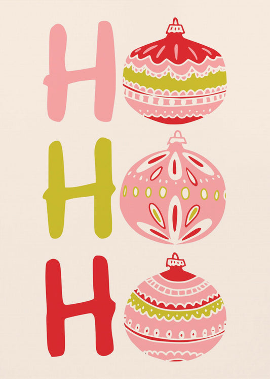 HoHoHo Fröhliche kleine Weihnachtsillustration | Poster